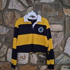 Rowing Blazers Navy & Yellow Rugby Shirt Size M